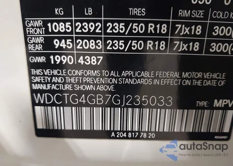 2016 Mercedes-Benz Gla 250 4Matic из США, поврежденный, VIN WDCTG4GB7GJ235033